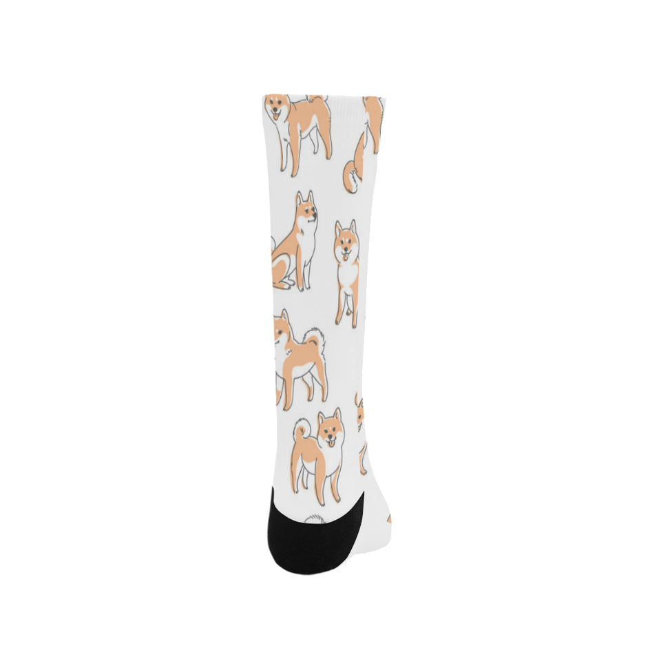 shiba inu dog pattern Crew Socks