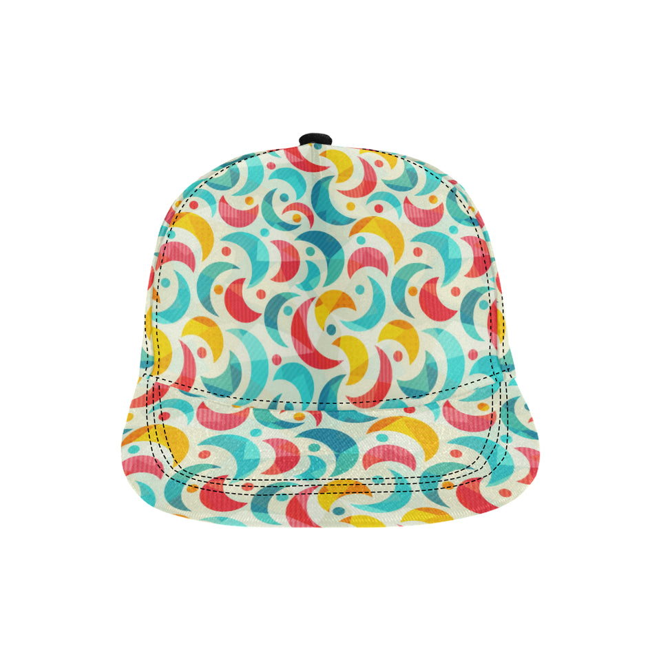 Colorful moon pattern All Over Print Snapback Cap