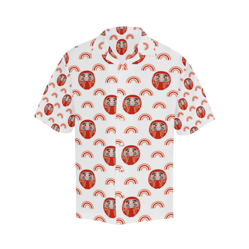 Daruma japanese wooden doll design pattern Men's All Over Print Hawaiian Shirt
