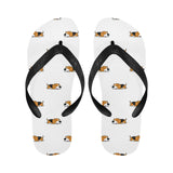 Cute beagle dog sleeping pattern Unisex Flip Flops