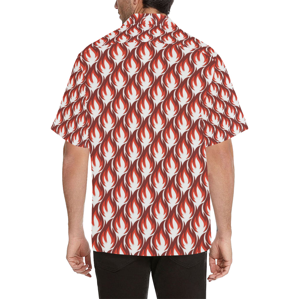 Fire flame symbol design pattern Men's All Over Print Hawaiian Shirt