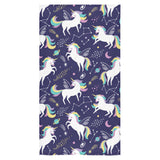 Hand drawn cute unicorn star planet Bath Towel