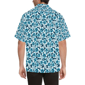 Hibiscus Pattern Print Design 04 Men's All Over Print Hawaiian Shirt (Model T58)