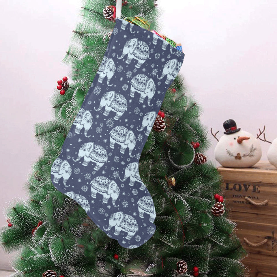 Elephant tribal design pattern Christmas Stocking