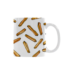 French fries potato pattern Classical White Mug (Fulfilled In US)