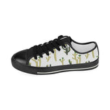 Cute cactus pattern Kids' Boys' Girls' Low Top Canvas Shoes Black