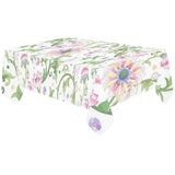Beautiful pink lotus waterlily leaves pattern Tablecloth