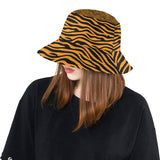 Bengal tigers skin print pattern background Unisex Bucket Hat