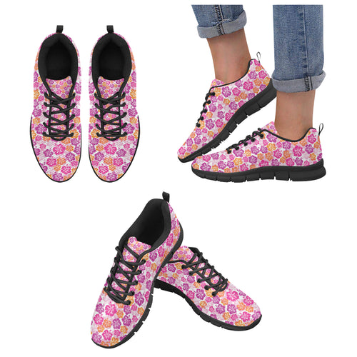 Hibiscus Pattern Print Design 01 Women's Sneaker Shoes