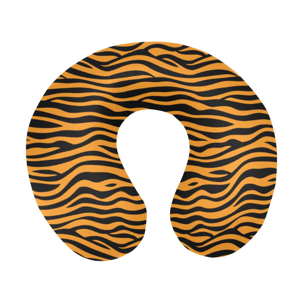 Bengal tigers skin print pattern background U-Shaped Travel Neck Pillow