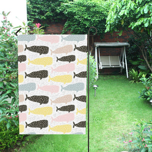 Whale dot pattern House Flag Garden Flag