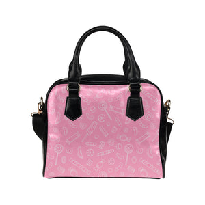 Sweet candy pink background Shoulder Handbag