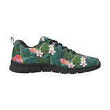 Parrot Palm tree leaves flower hibiscus pattern Men's Sneaker Shoes
