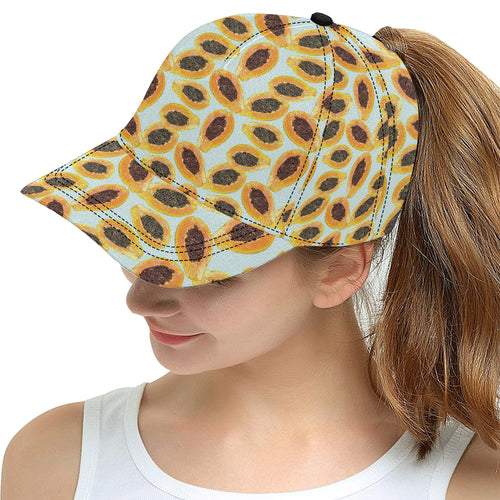 Watercolor papaya pattern All Over Print Snapback Cap