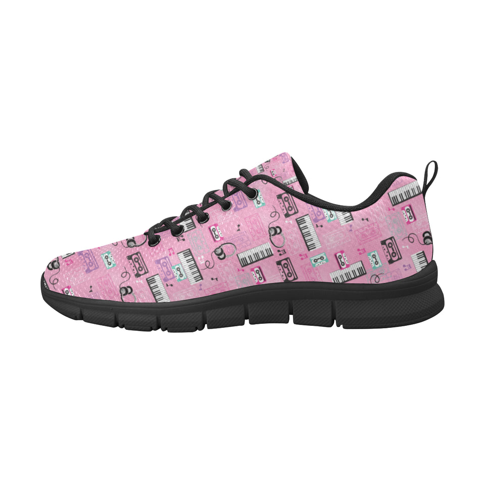Piano Pattern Print Design 01 Men's Breathable Sneakers ( Model 055)