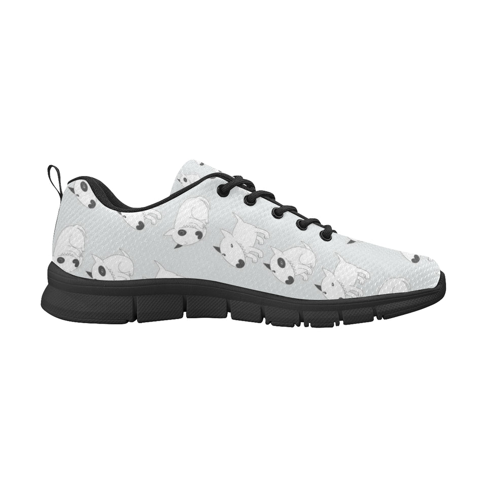 Bull Terrier Pattern Print Design 01 Men's Breathable Sneakers ( Model 055)