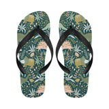 dinosaurs tropical leaves flower pattern Unisex Flip Flops
