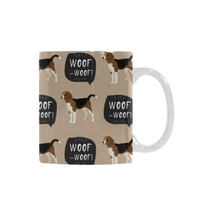 Beagle pattern Classical White Mug (Fulfilled In US)