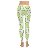 Cucumber slices pattern Women's Legging Fulfilled In US