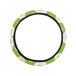 Fried Eggs Pattern Print Design 01 Car Steering Wheel Cover