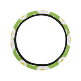 Fried Eggs Pattern Print Design 01 Car Steering Wheel Cover