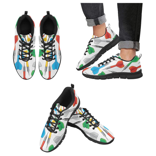 Darts Pattern Print Design 03 Men's Breathable Sneakers ( Model 055)