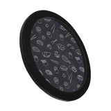 sushi pattern black background Elegant Black Wall Clock