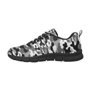 Black white camouflage pattern Men's Sneaker Shoes