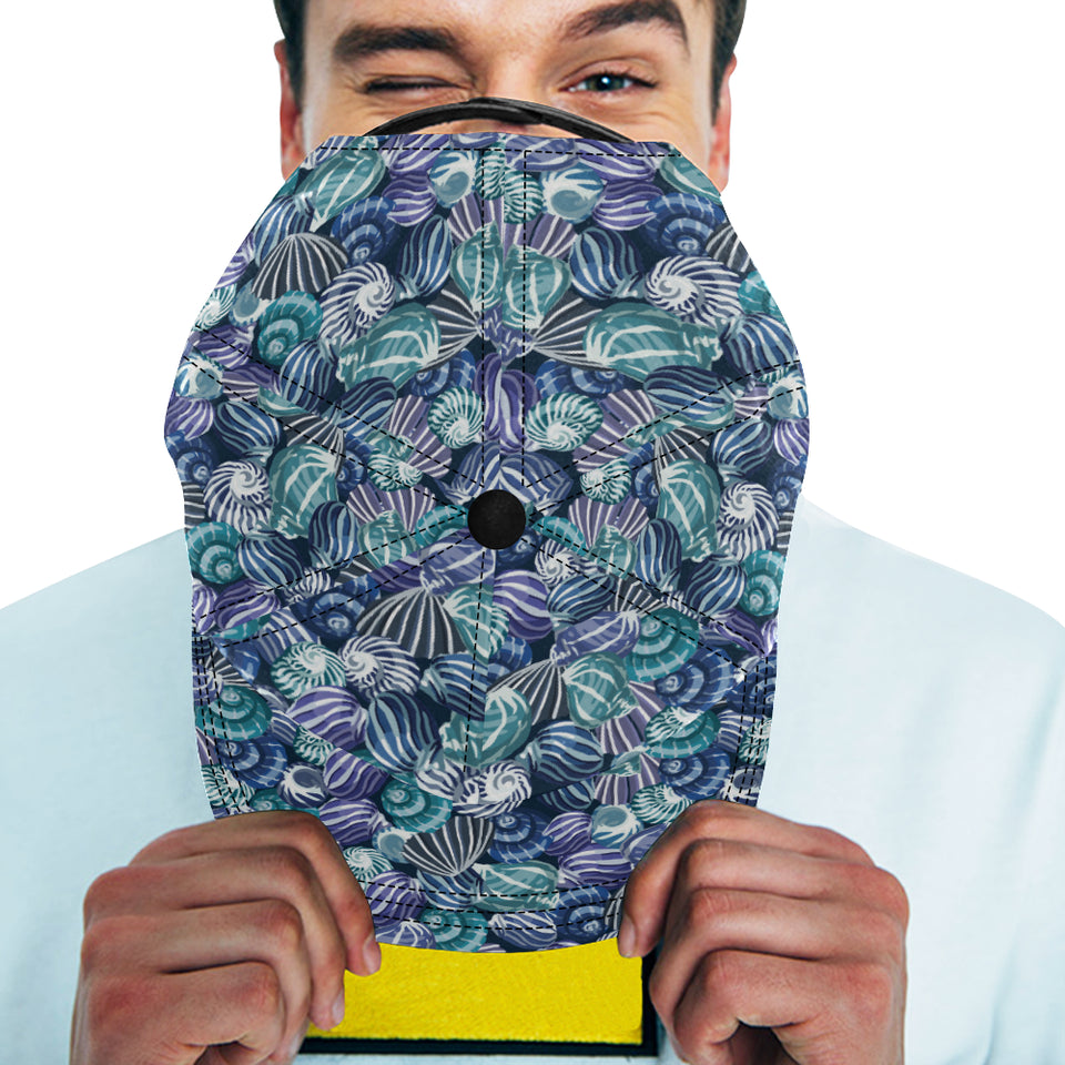 Shell design pattern All Over Print Snapback Cap