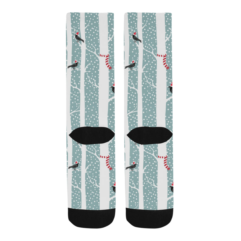 Crows christmas hat scarf Crew Socks