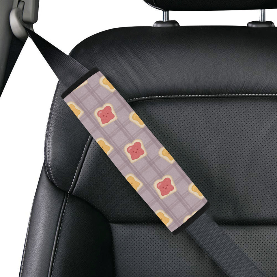 Bread Toast Pattern Print Design 05 Car Seat Belt Cover