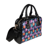 Pineapples pattern zigzag background Shoulder Handbag