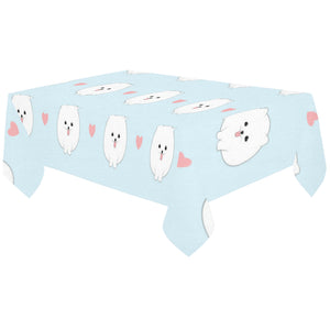 White cute pomeranian pattern Tablecloth