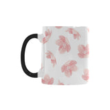 Pink sakura cherry blossom pattern Morphing Mug Heat Changing Mug