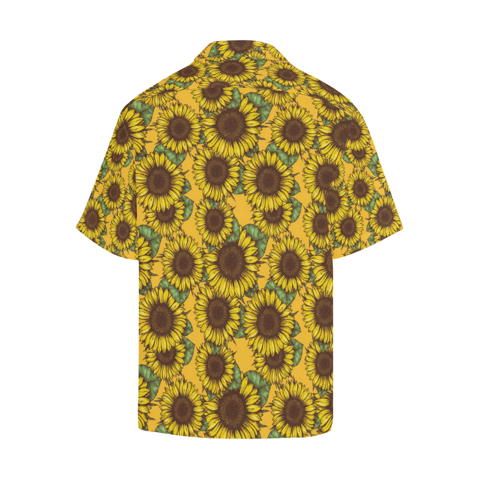 Sunflower pattern Men's All Over Print Hawaiian Shirt