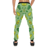 Avocado pattern green background Unisex Casual Sweatpants