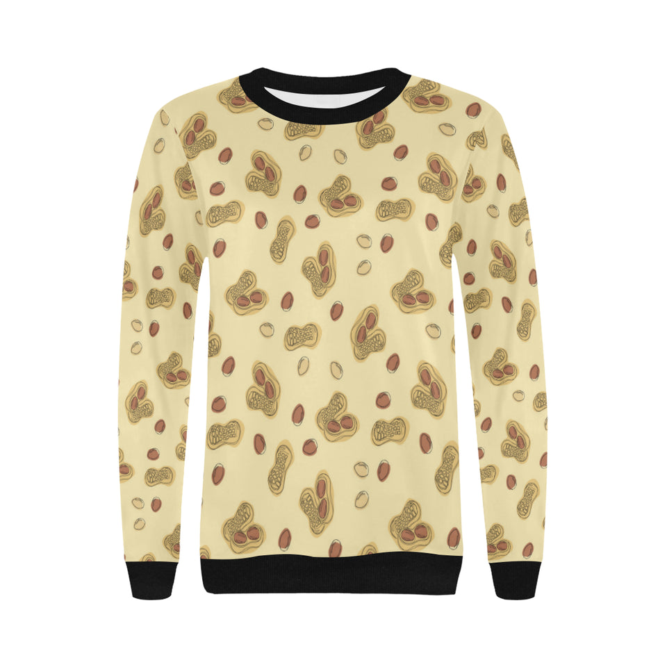 peanuts design pattern Women's Crew Neck Sweatshirt