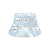 White cute pomeranian pattern Unisex Bucket Hat