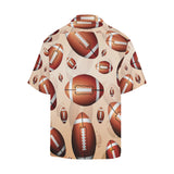 American football ball design pattern Men's All Over Print Hawaiian Shirt