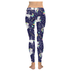 Hand drawn cute unicorn star planet Women's Legging Women's Legging Fulfilled In US