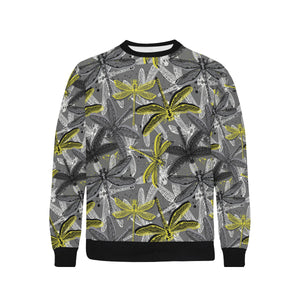 Hand drawn dragonfly pattern Men's Crew Neck Sweatshirt