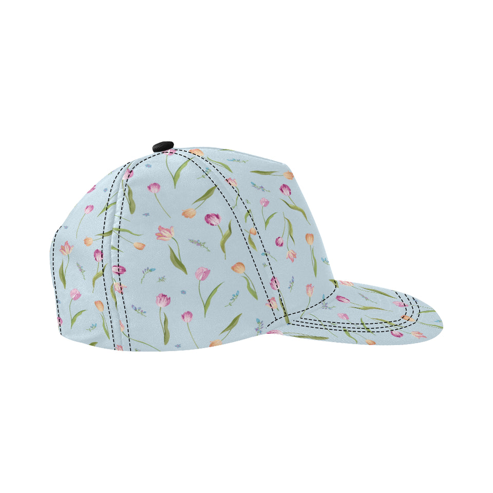 Watercolor Tulips pattern All Over Print Snapback Cap