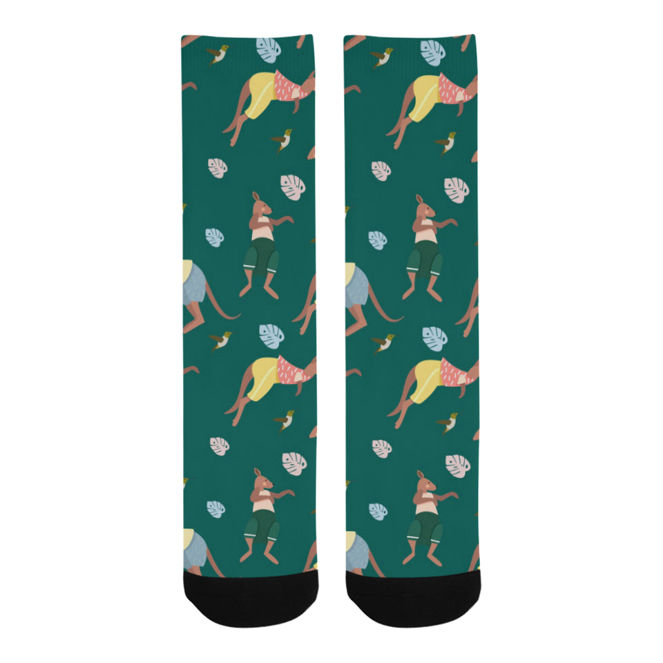 Kangaroo leaves pattern Crew Socks