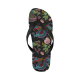 Dragons flower pattern Unisex Flip Flops