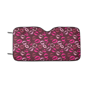 Lips Pattern Print Design 03 Car Sun Shade