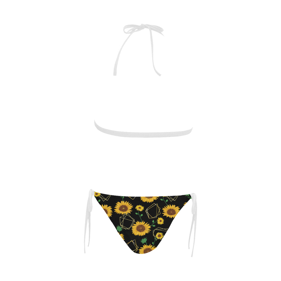 sunflower golden polygonal shapes Sexy Bikinis Two-Piece Swimsuits