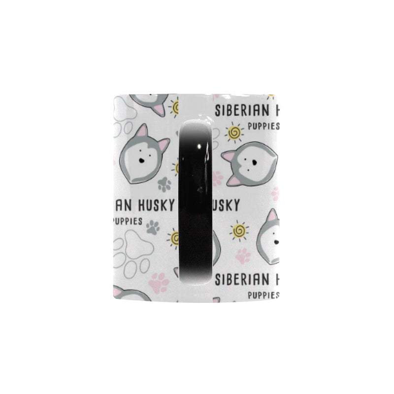 Siberian Husky design pattern Morphing Mug Heat Changing Mug