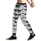Black whale pattern Unisex Casual Sweatpants