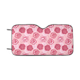 Rose Pattern Print Design 02 Car Sun Shade