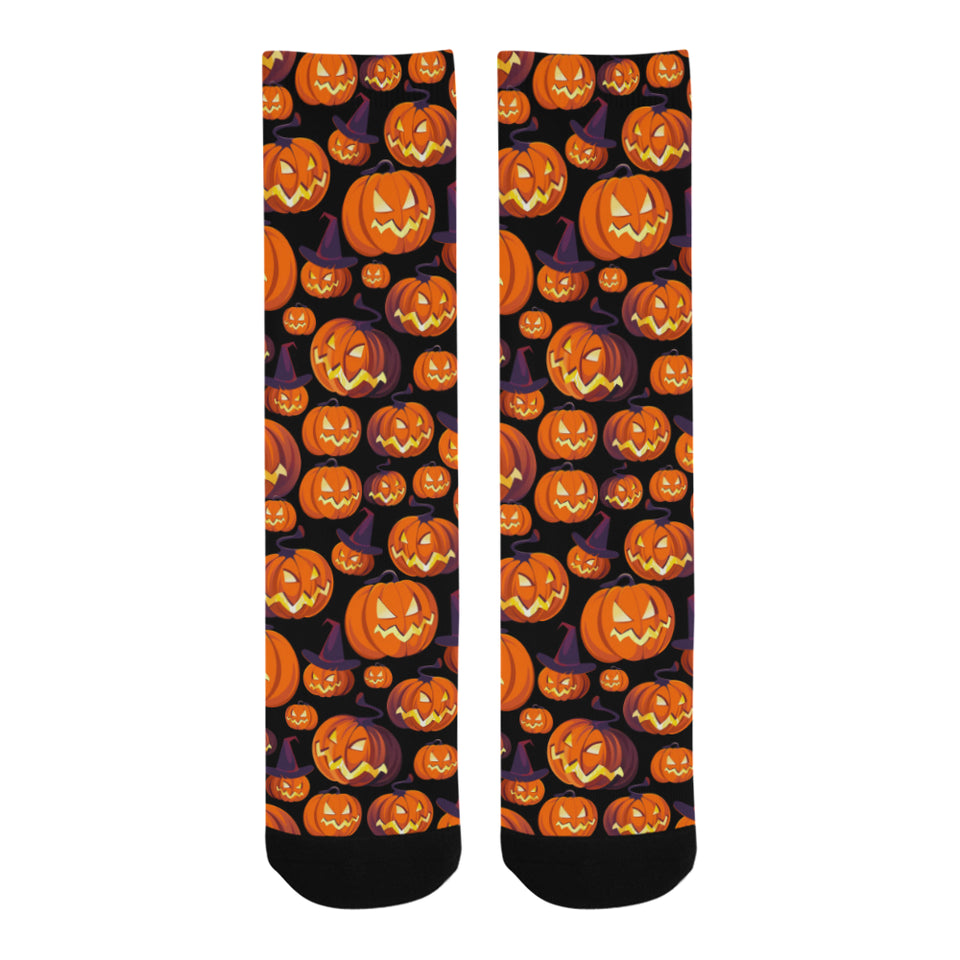 Halloween Pumpkin pattern Crew Socks